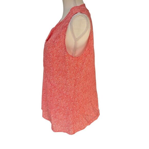 Tory Burch Poppy Floral 100% Silk Jasmine Sleeveless Blouse Size 10 - Picture 2 of 8